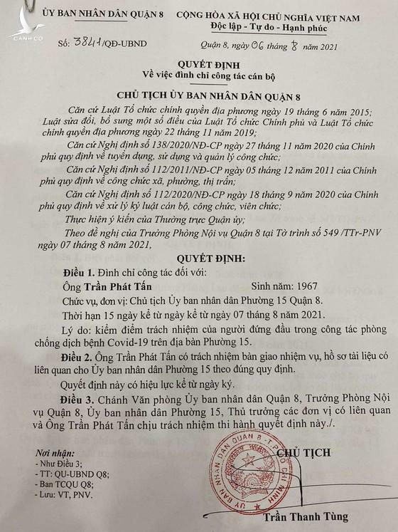 Lơ là chống dịch, 2 Chủ tịch UBND phường tại quận 8 bị đình chỉ, điều chuyển công tác