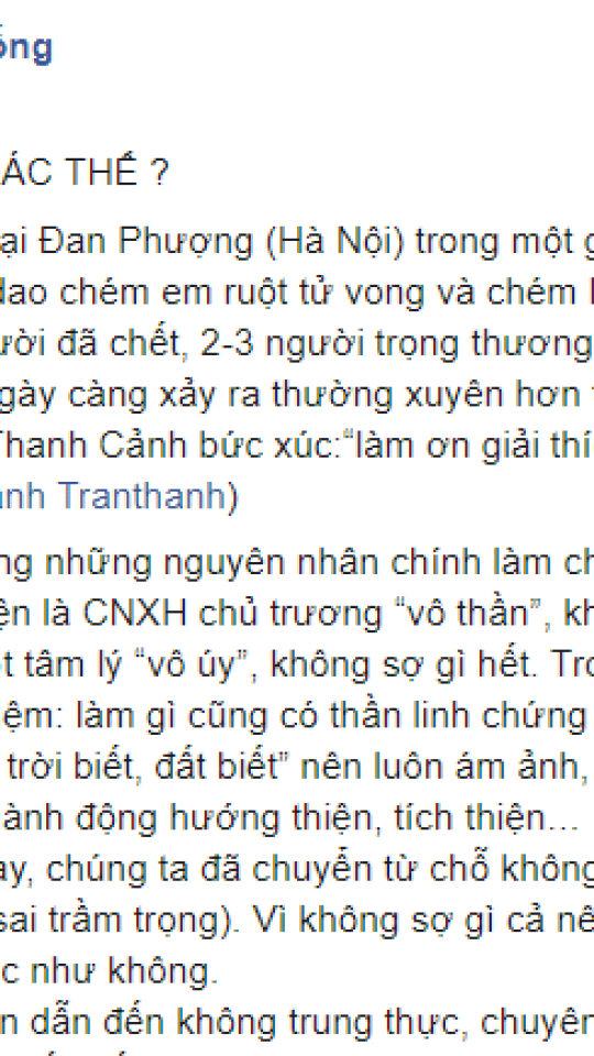 Vụ Thảm sát Đan Phượng: Về phát biểu bố láo của PGS Ngữ văn Đỗ Ngọc Thống