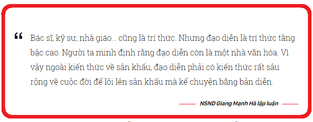 Lời giảng cho lớp đạo diễn trẻ: 'Đạo diễn là trí thức tầng bậc cao'