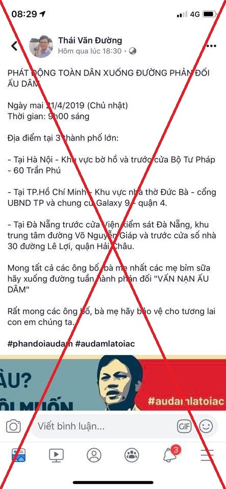 Mai Phương Thảo bóc mẽ “Lời kêu gọi biểu tình phản đối ấu dâm”