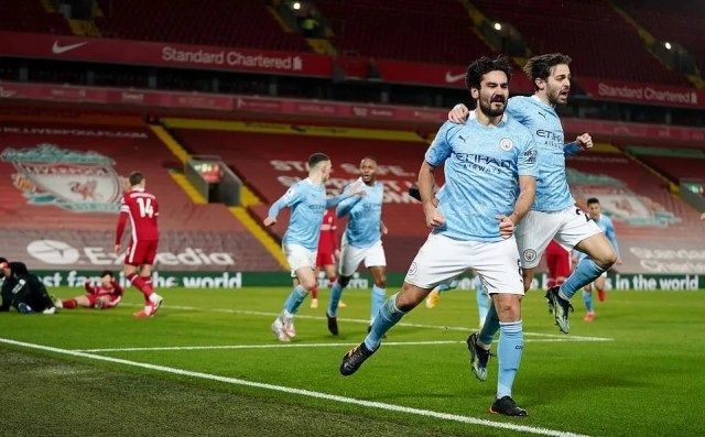 Man City đánh sập 'pháo đài' Anfield