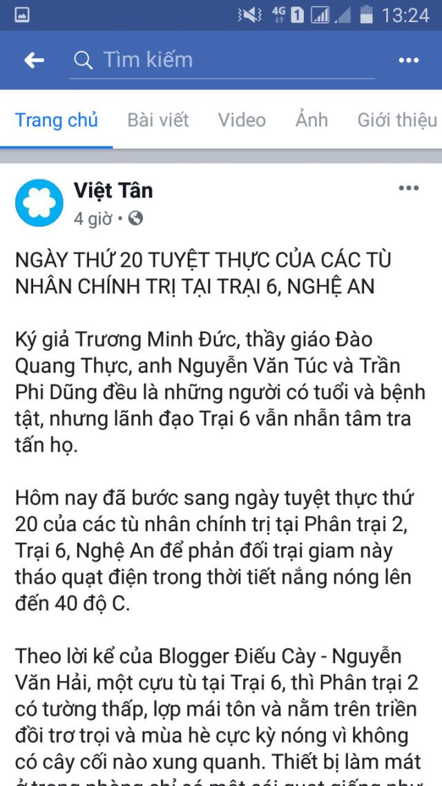 Mới hôm trước là 16 ngày tuyệt thực hôm nay đã lên con số quá sốc: 20 ngày