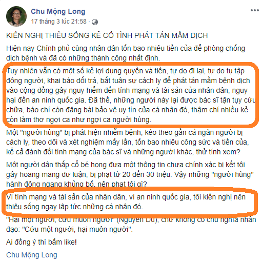 Mọi rợ như thế thì dạy được ai, hả anh Chu Mộng Long?