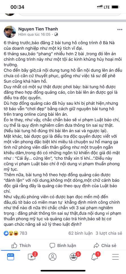 Một tổng biên tập chỉ ra 3 sai phạm của báo Phụ nữ online và một bất thường của dư luận