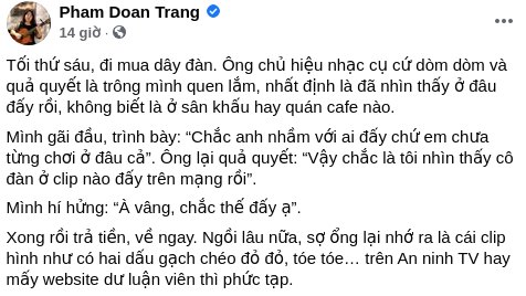 Nào ai đâu biết ông bán dây đàn lại là thượng tá :(