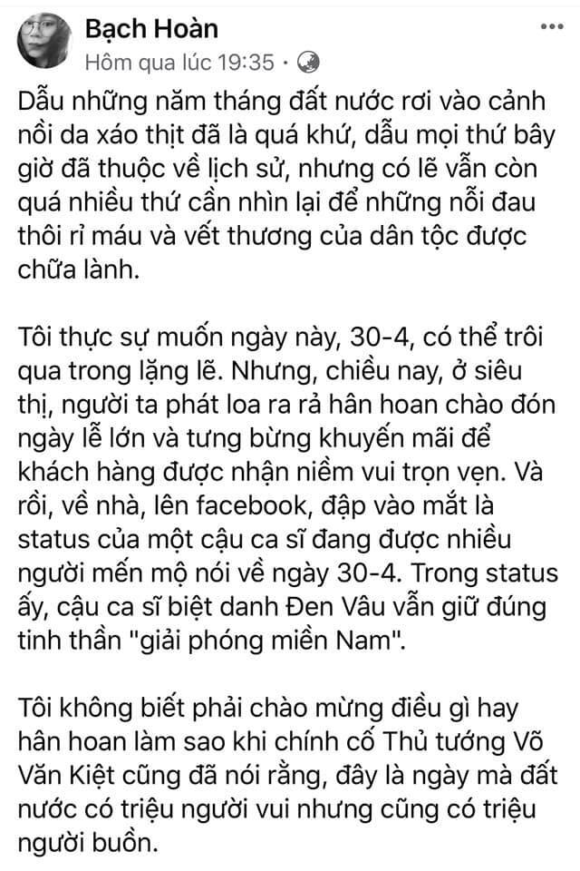 Ngày 30 tháng Tư: Không ai có thể tước đi niềm vui của nhân dân