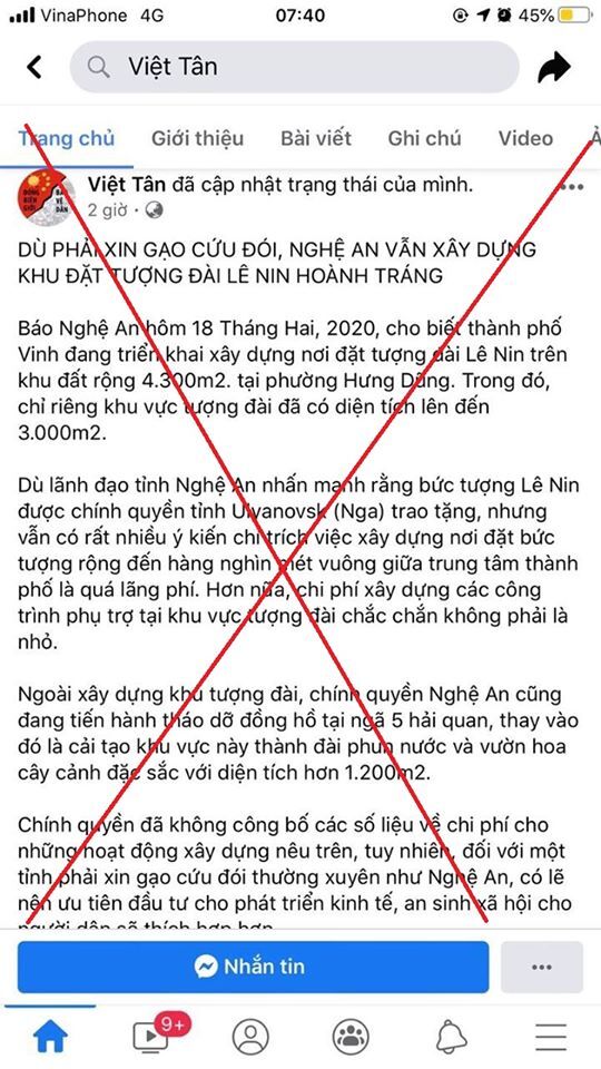 Nghệ An xây dựng tượng đài Lênin, ai phản ứng?