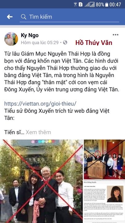 Mới về Giáo phận mới, Giám mục Nguyễn Thái Hợp bị đám dân chủ lưu vong tố cáo