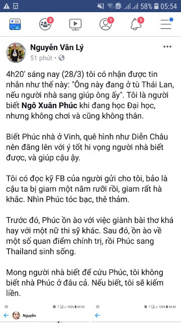 Ngô Xuân Phúc Đang Sống Tuyệt Vọng Trong Tù Ở Thái Lan