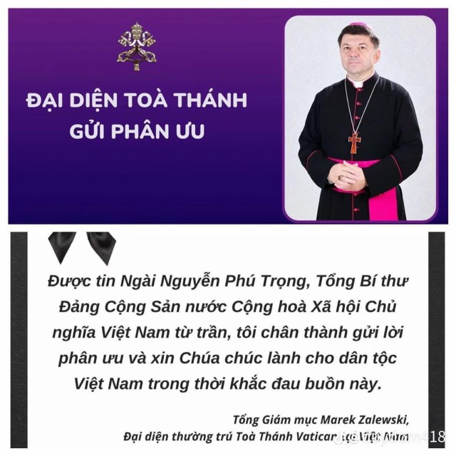 Người Công giáo thể hiện tình cảm, kính trọng Tổng Bí thư và cùng nỗi đau, mất mát của dân tộc