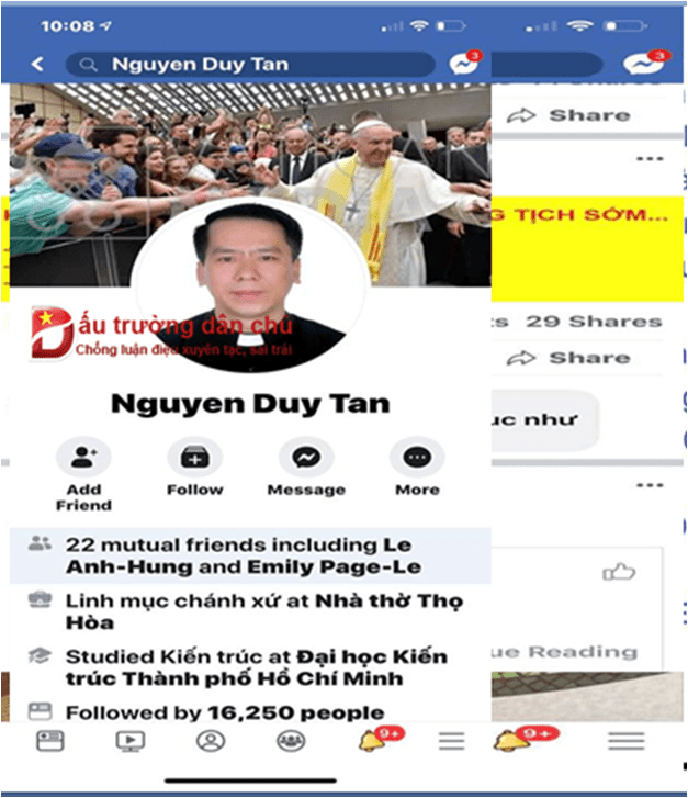 Người hùng David Lee gửi thư 'thỉnh cầu' giáo phận Xuân Lộc làm rõ hành vi của linh mục Nguyễn Duy Tân