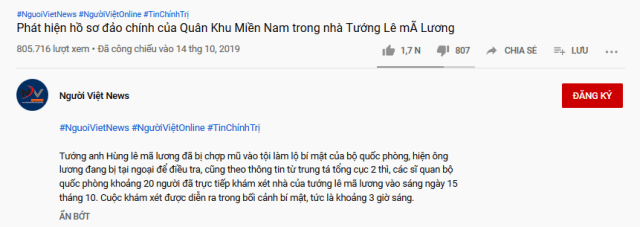 “Người Việt News” và series tin giả “Lê Mã Lương đảo chính”, “Nguyễn Văn Nghị bị bắt”