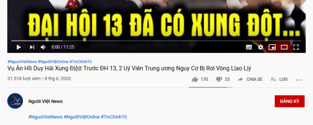 “Người Việt News” và series tin giả “Lê Mã Lương đảo chính”, “Nguyễn Văn Nghị bị bắt”