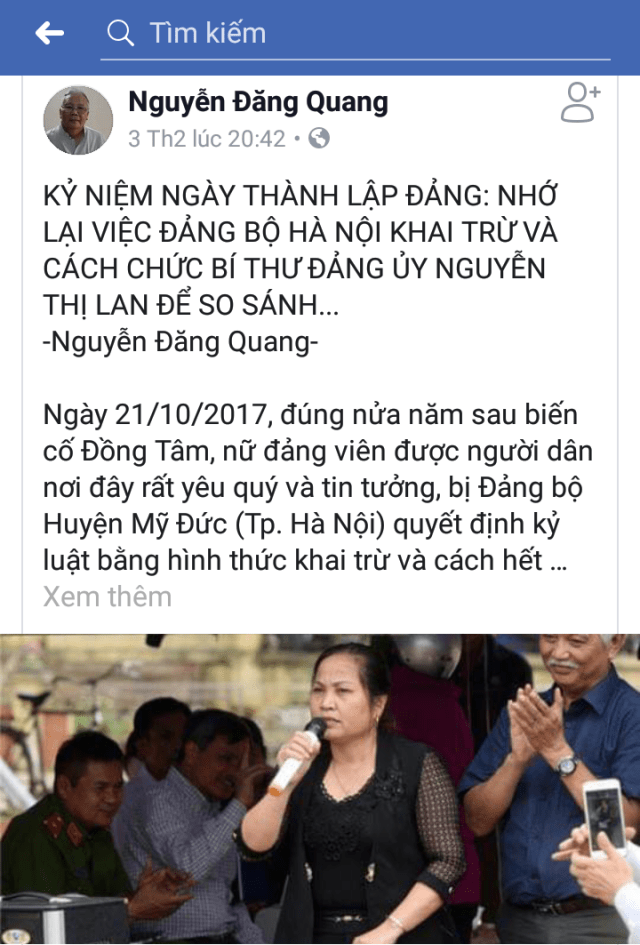 Nguyễn Đăng Quang lại cổ súy cho 