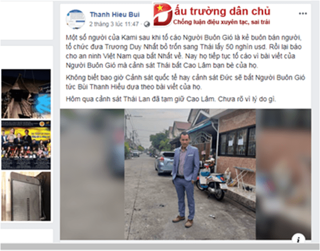 Nguyen FrJoseph Thien V dọa sẽ công khai 'việc làm mờ ám' của Bùi Thanh Hiếu ở Thái Lan