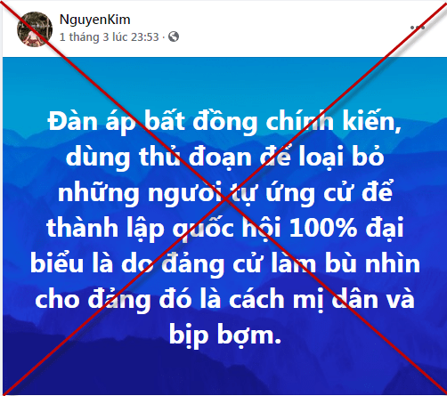 Nguyễn Kim Môn vẫn cay cú việc bị loại khi tự ứng cử ĐBQH