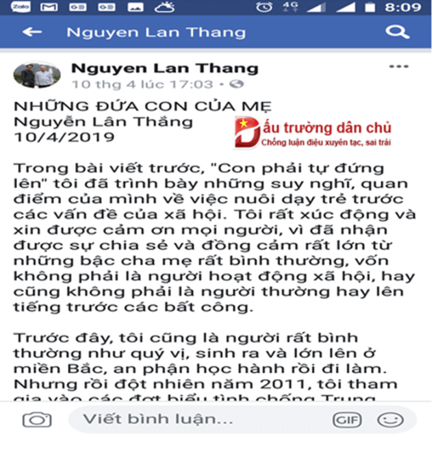 Nguyễn Lân Thắng-không biết liêm sỉ là gì!