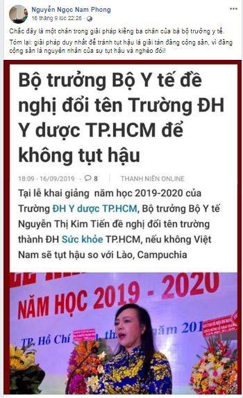 Nguyễn Ngọc Nam Phong: Tấn công chế độ vì không có hiểu biết