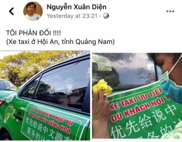 Nguyễn Xuân Diện share tin giả về “đội taxi riêng phục vụ khách Trung Quốc” của hãng Mai Linh