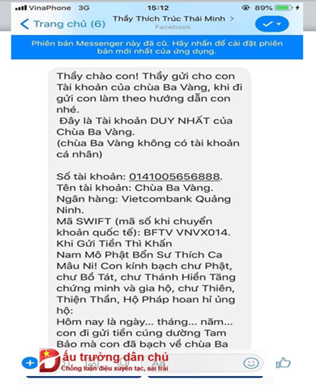 Nhà báo Trương Châu Hữu Danh tham gia 'oan gia trái chủ' online với trụ trì chùa Ba Vàng