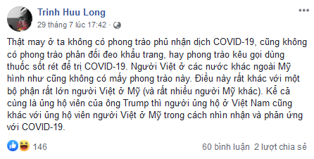 Nhà zân chủ ca ngợi Việt Nam chống dịch “văn minh” hơn Mỹ