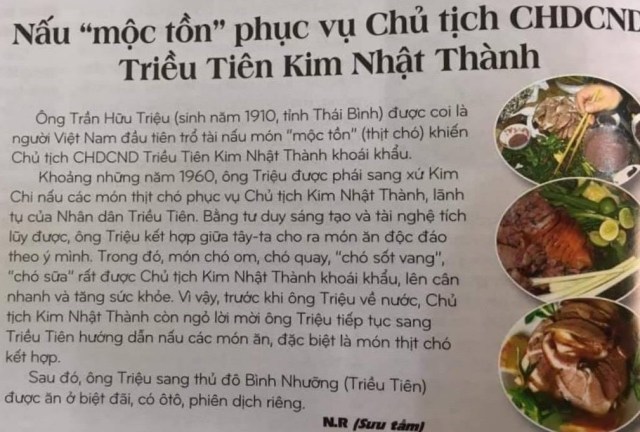 Nhắc lại chút chuyện xưa về Chủ tịch Kim Nhật Thành với món ăn khoái khẩu mang tên 