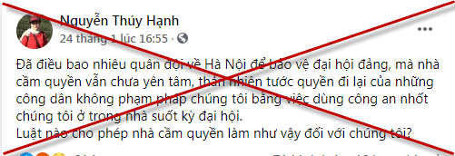 Nhận định về việc rận chủ than vãn việc ăn “bánh canh” trong những ngày diễn ra Đại hội Đảng toàn quốc lần thứ XIII