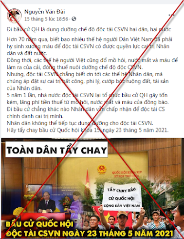 Nhìn nhận về việc Nguyễn Văn Đài tẩy chay bầu cử