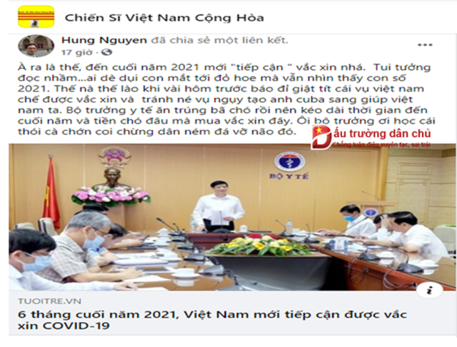 Những ‘con sâu dân chủ’ lại tái diễn thủ đoạn gây hoang mang về phòng, chống dịch Covid-19