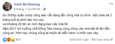 Những điểm sơ hở, mâu thuẫn trong lời kể của bà Dư Thị Thành về vụ Đồng Tâm