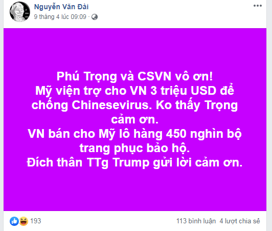 Những kẻ “bán nước cầu vinh” luôn đứng ngoài cuộc chiến chống đại dịch Covid 19