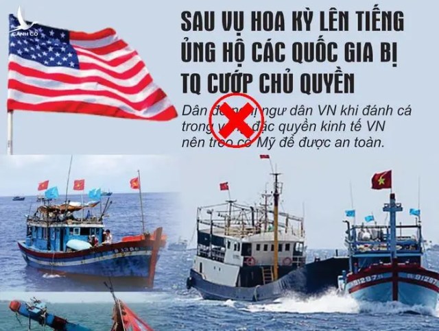 Nực cười lời đề nghị ngư dân Việt nên treo cờ Mỹ để hù Trung Quốc Nực cười lời đề nghị ngư dân Việt nên treo cờ Mỹ để hù Trung Quốc