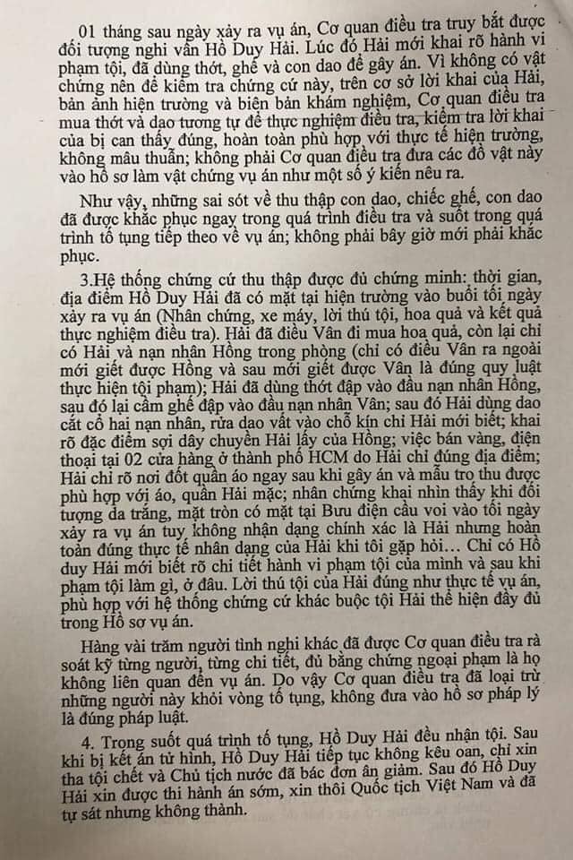 Ông Đỗ Văn Đương: Tôi thấy có trách nhiệm báo cáo lãnh đạo Đảng và Nhà nước về vụ Hồ Duy Hải