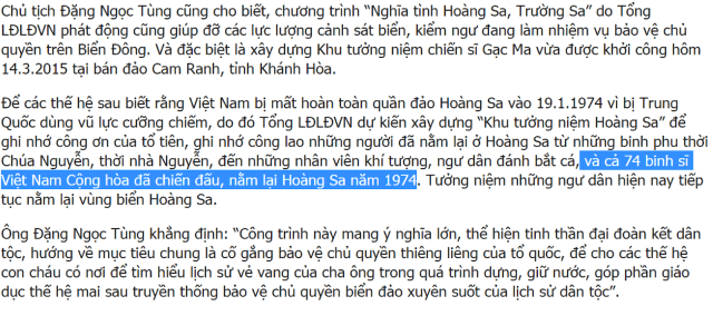 Ông Nguyễn Đình Khang - Tân Ct Tổng LĐ Lao động Việt Nam: Chớ đi theo vết xe đổ của ô Đặng Ngọc Tùng vinh danh lính ngụy chết ở Hoàng Sa!