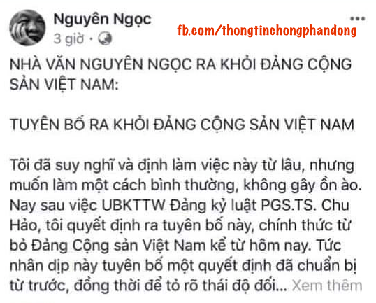 Ông Nguyên Ngọc nợ một lời xin lỗi với ba liệt sỹ công an hy sinh tại Đồng Tâm