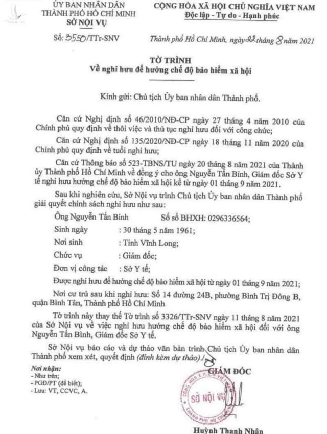 Ông Nguyễn Tấn Bỉnh thôi làm Giám đốc Sở Y tế TPHCM từ ngày 1.9