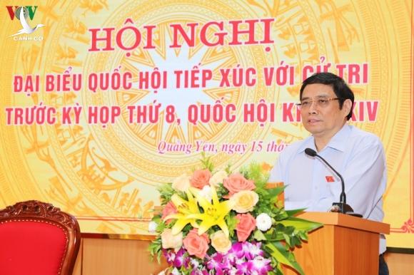 Ông Phạm Minh Chính tiếp xúc cử tri Quảng Ninh