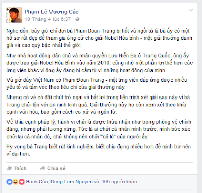 Phạm Đoan Trang và hư danh trong lĩnh vực “khai dân trí”