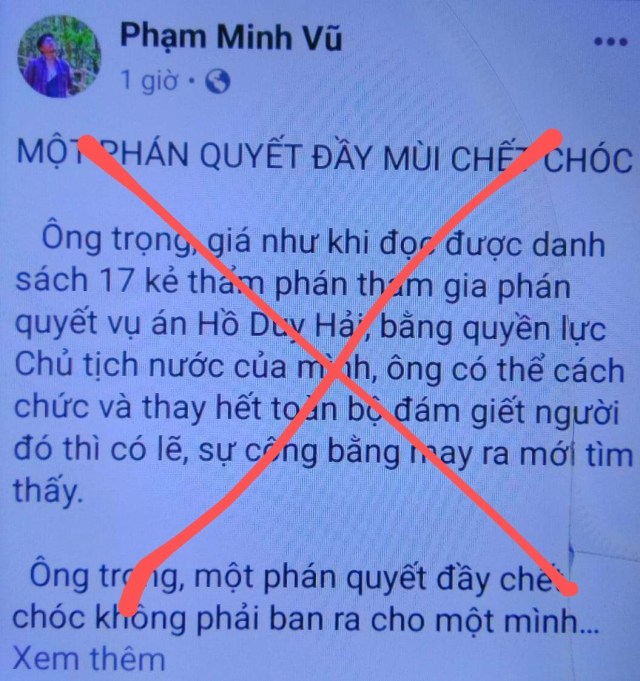 Phạm Minh Vũ – Phải chăng muốn tiếp tục ăn cơm tù?