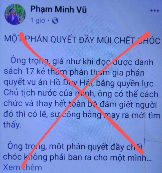 Phạm Minh Vũ – Phải chăng muốn tiếp tục ăn cơm tù?