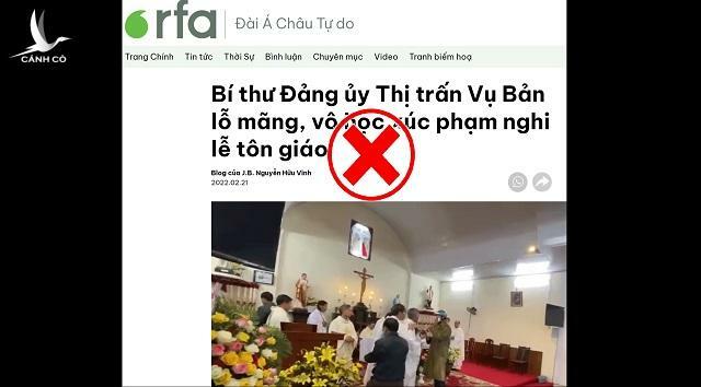 Phản bác thông tin sai sự thật về vụ việc ở giáo xứ Vụ Bản