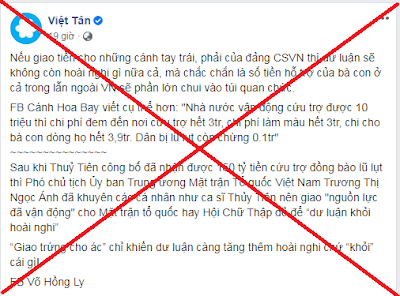 Phát ngôn ngông cuồng sai sự thật của anh hùng bàn phím Việt tân