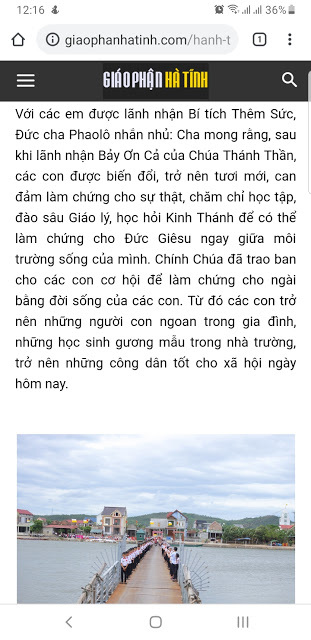 QUẢNG BÌNH: Giáo dân giáo xứ Liên Hòa được tiếp 