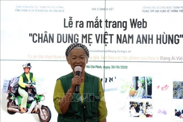 Ra mắt trang web lưu giữ hơn 2.000 kí họa 'Chân dung Mẹ Việt Nam Anh hùng'