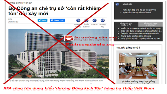 RFA cũng tận dụng kiểu ‘dương Đông kích Tây’ hòng hạ thấp Việt Nam