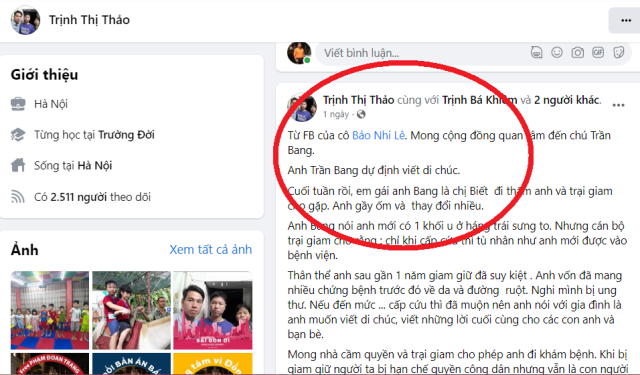 RFA và Trịnh Thị Thảo đang bênh vực gì cho kẻ có thâm niên chống phá, thách thức pháp luật?