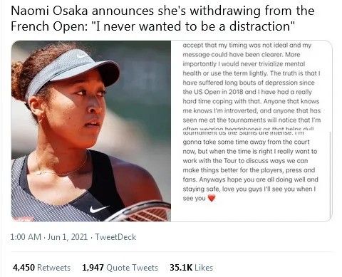 Roland Garros 2021 - Naomi Osaka: 'Cuộc chiến' chưa dừng lại