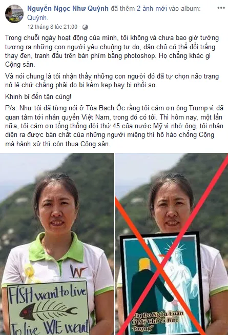 Sang Mỹ tị nạn, Nguyễn Ngọc Như Quỳnh vẫn bị “sách nhiễu”