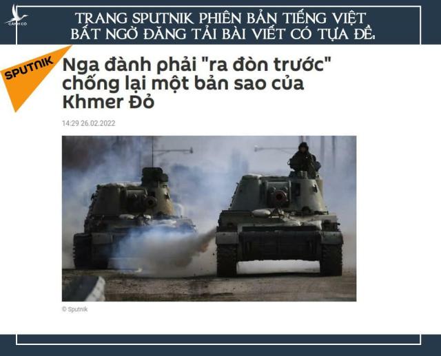 Sputnik sai lầm khi dẫn giải xung đột Nga – Ukraine bằng cuộc chiến bảo vệ biên giới Tây Nam của Việt Nam