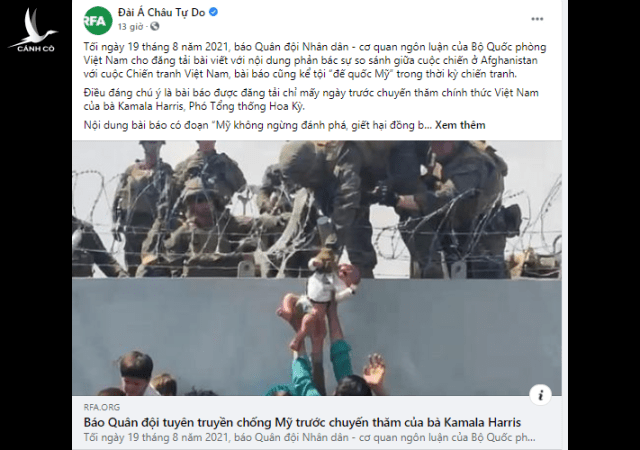 Sự ấu trĩ của RFA khi so sánh khập khiễng Afghanistan với cách mạng Việt Nam Sự ấu trĩ của RFA khi so sánh khập khiễng Afghanistan với cách mạng Việt Nam